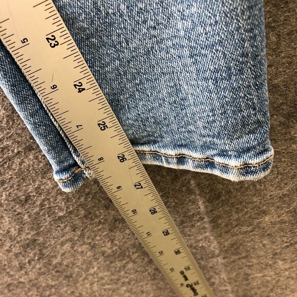 Zara High Rise Skinny Jeans Womens 4 Blue Stretch Light Wash - Picture 8 of 10